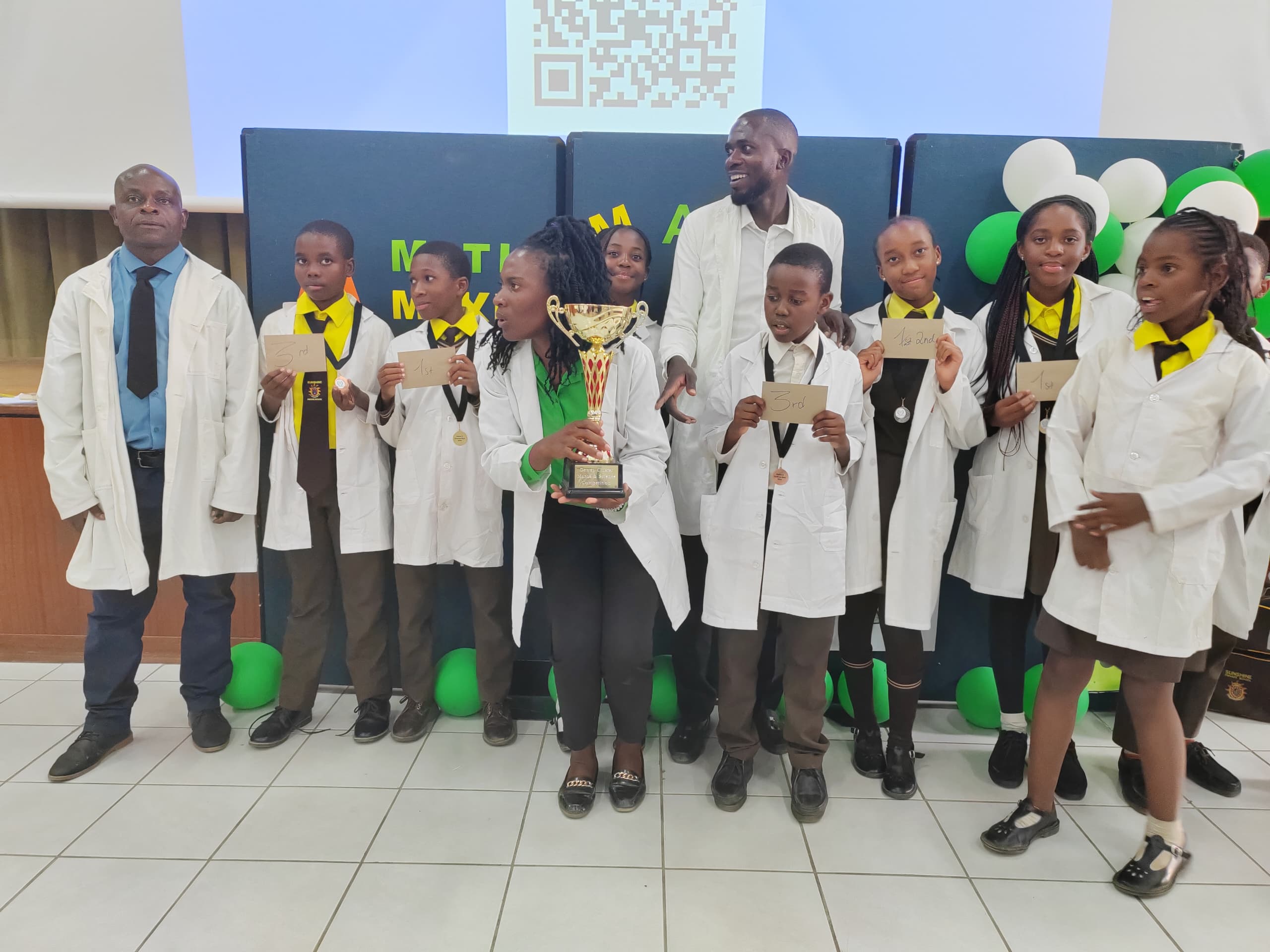 Learners dressed as medical professionals for career day